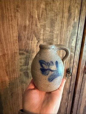 Vintage Salt Glazed Stoneware Pottery Jug